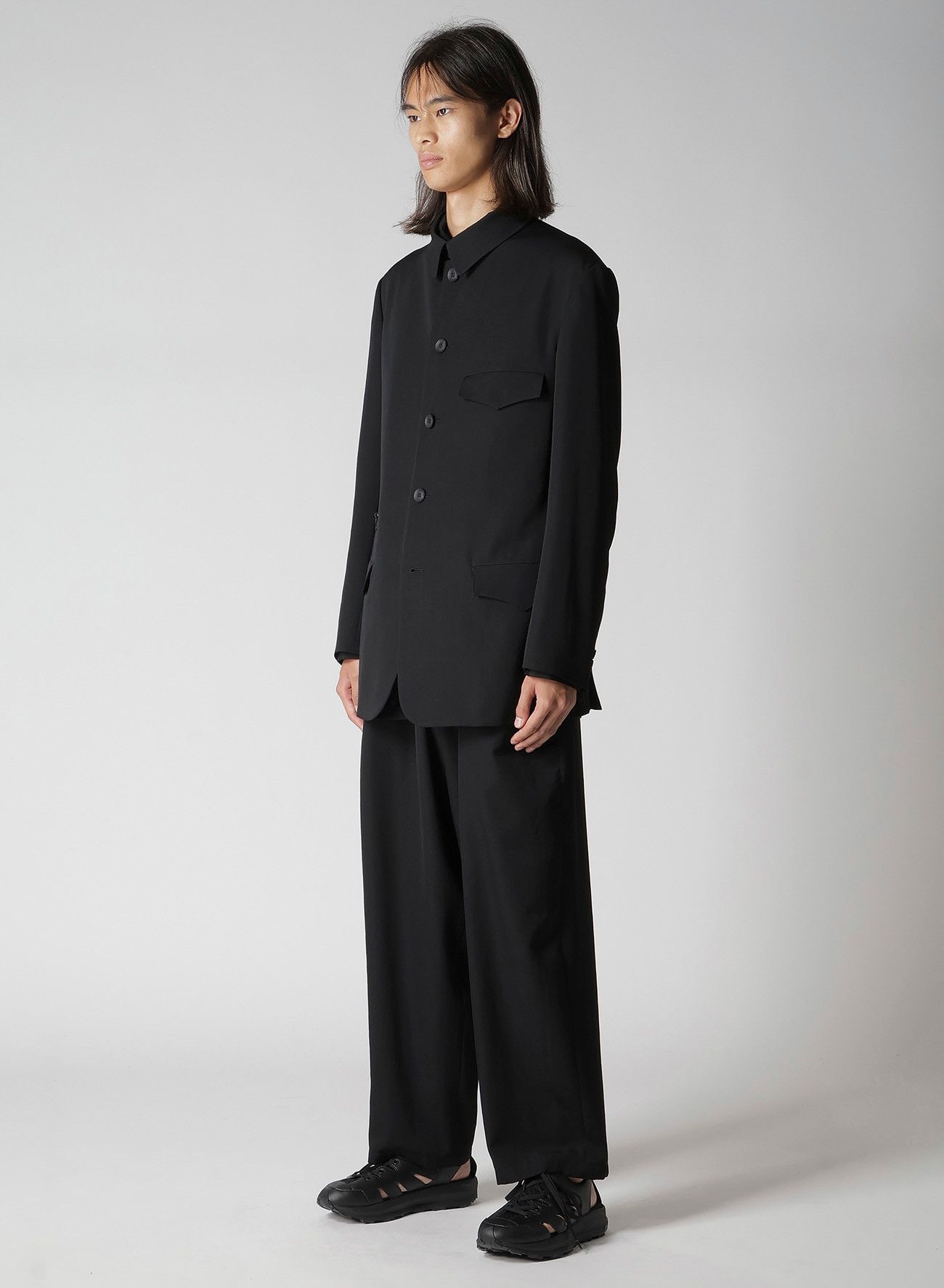 Yohji Yamamoto Yohji Yamamoto Pour Homme HOOK COLLAR 5 SINGLE JACKET BLAZER Size US M / EU 48-50 / 2 - 16 Thumbnail