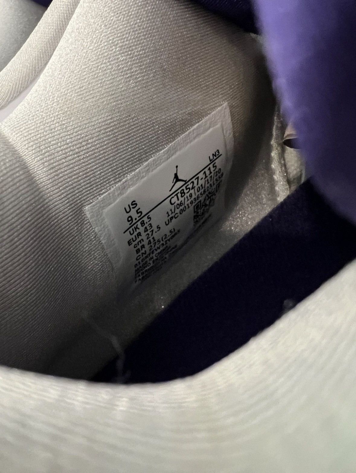 Jordan Brand Jordan 4 Retro Metallic Purple Size US 9.5 / EU 42-43 - 7 Thumbnail