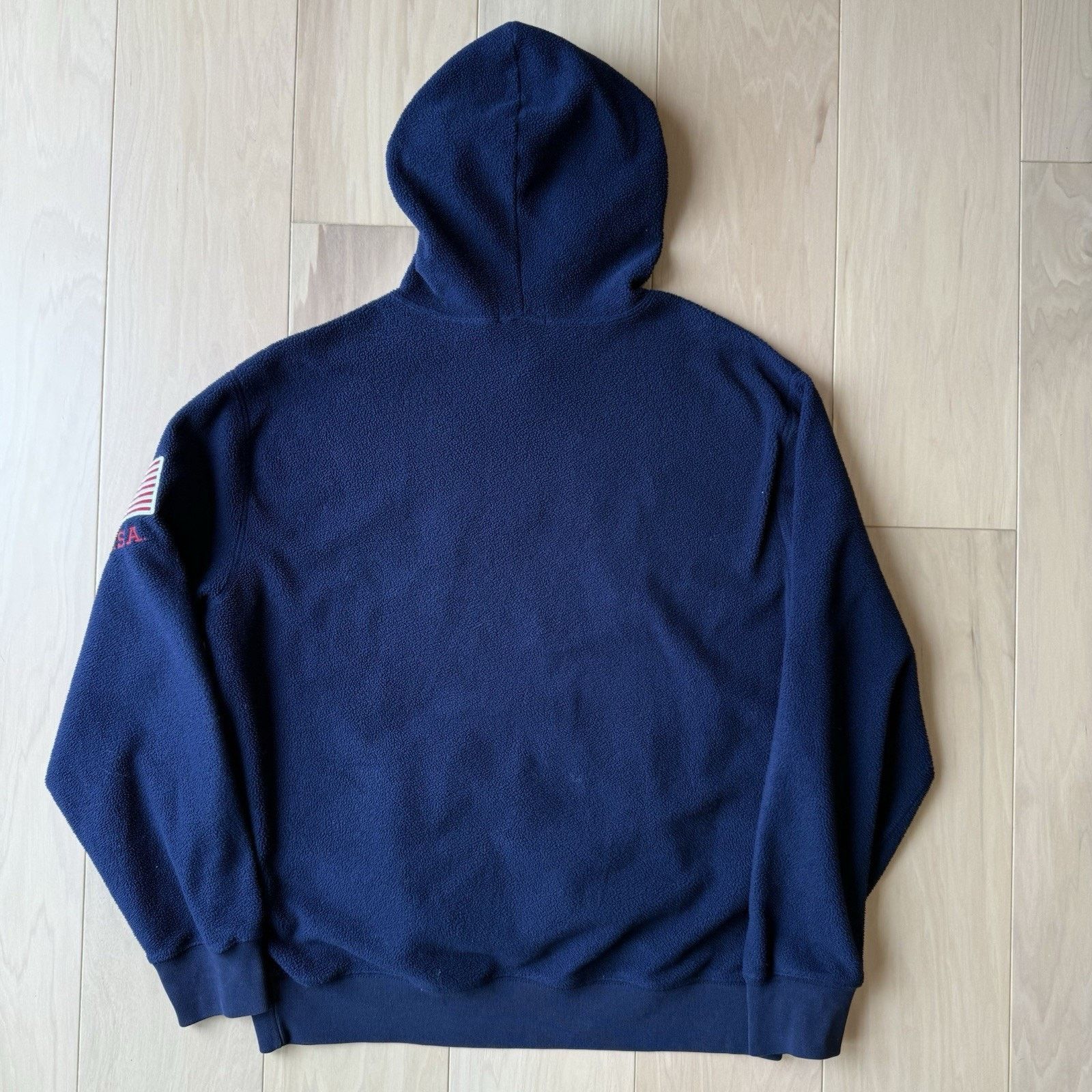 Polo Ralph Lauren Polo Ralph Lauren Hoodie XL Navy Fleece Pullover Flag Patch Size US XL / EU 56 / 4 - 8 Thumbnail