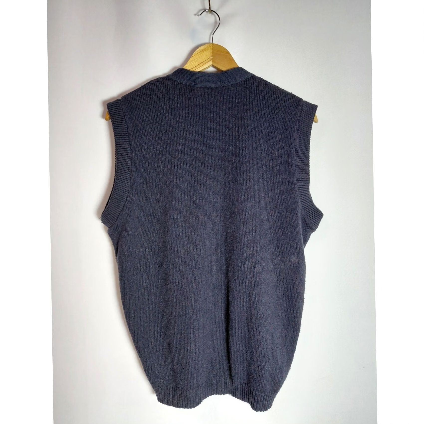 Bill Blass BILLBLASS Blue Knit Vest Solid Sleeveless Men Size L Size US L / EU 52-54 / 3 - 2 Thumbnail