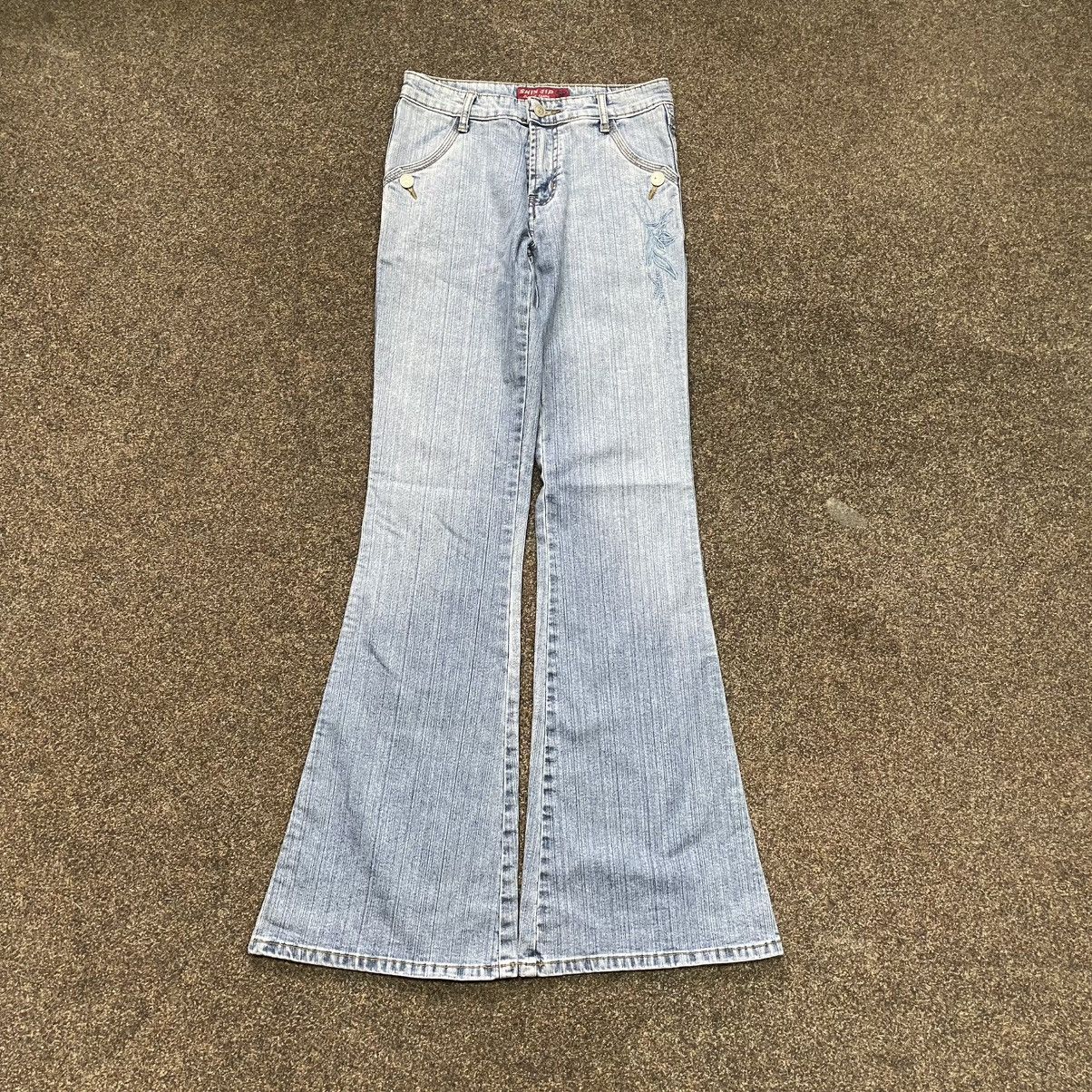 Vintage Y2K Vintage Flared Bootcut Jeans Light Wash Grunge Streetwea Size 34" / US 12 / IT 48 - 1 Thumbnail