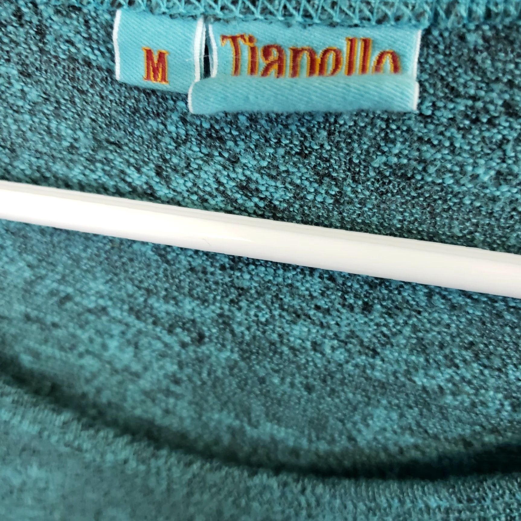 Vintage Tianello Womens Blouse Sz Medium Blue Long Sleeve Polyester Blend Knit Shirt Size M / US 6-8 / IT 42-44 - 5 Thumbnail