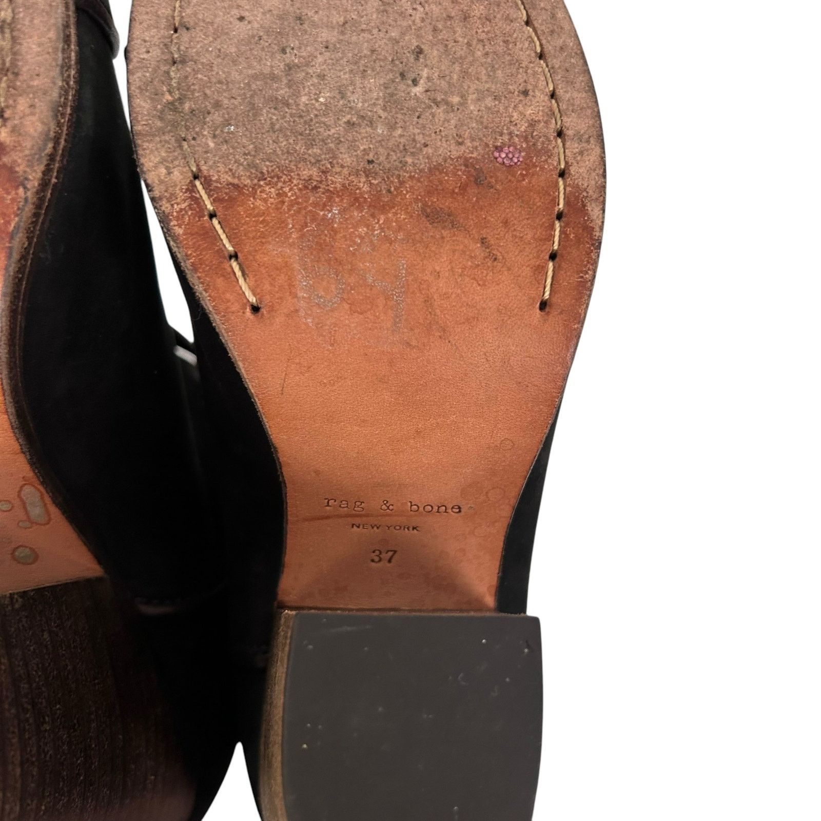 Rag & Bone Rag & Bone Harrow Black Leather Suede Heeled Boots Sz 7 Size US 7 / IT 37 - 7 Thumbnail