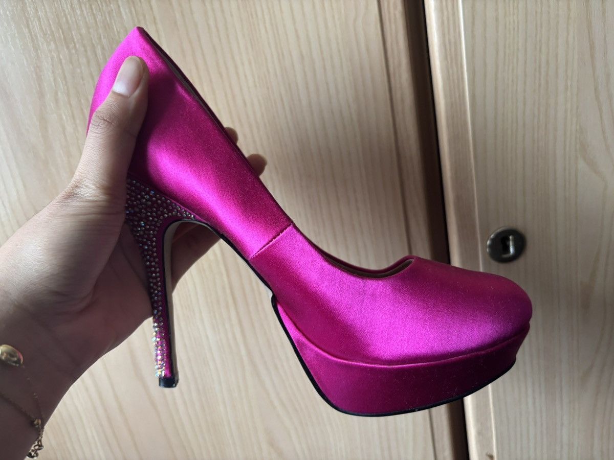Steve Madden Steve Madden Pink Fuchsia High Heels with Rhinestones Size US 10.5 / IT 40.5 - 3 Thumbnail