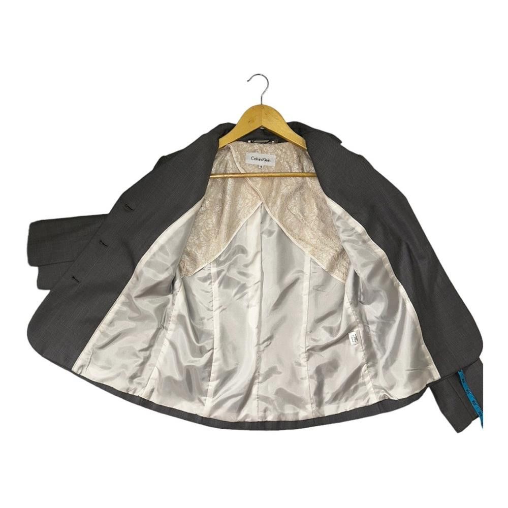 Calvin Klein Calvin Klein l Gray 3 Button Blazer Jacket Size 8 Size M / US 6-8 / IT 42-44 - 7 Thumbnail
