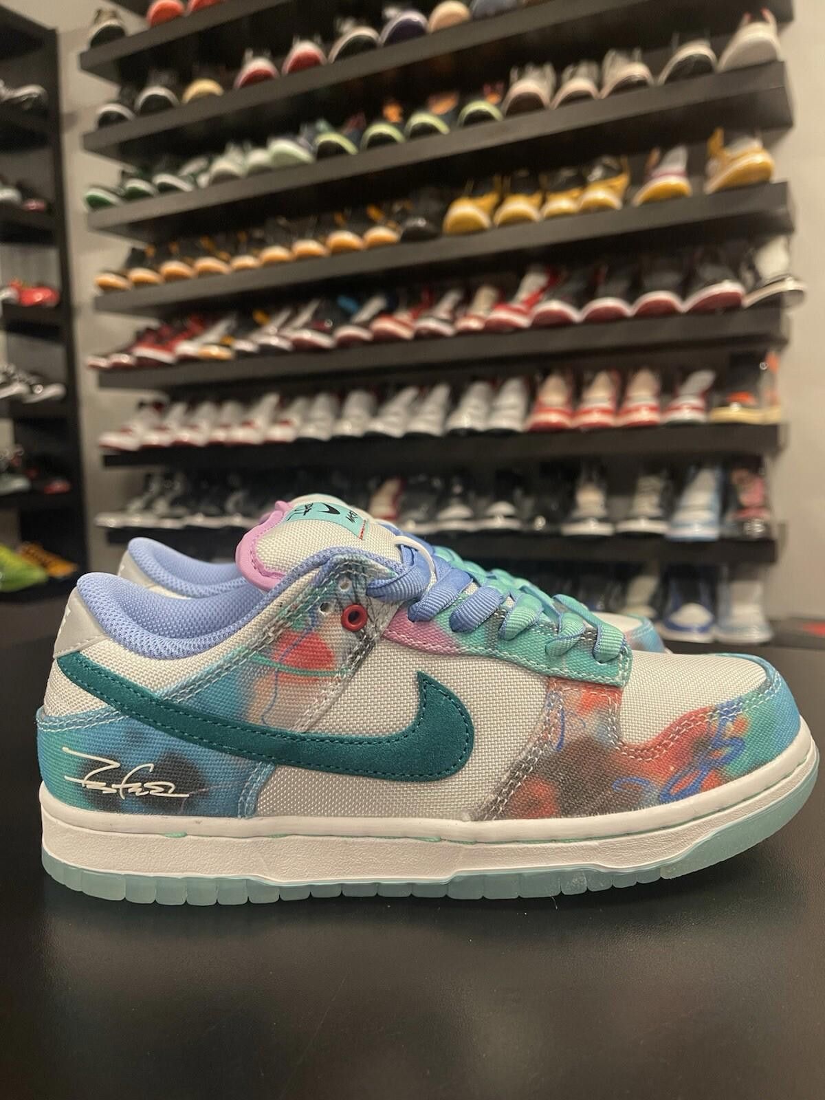 Nike Size 5.5 - Nike Futura Dunk Low SB Bleached Aqua HF6061-400 Size US 5.5 / EU 38 - 3 Thumbnail