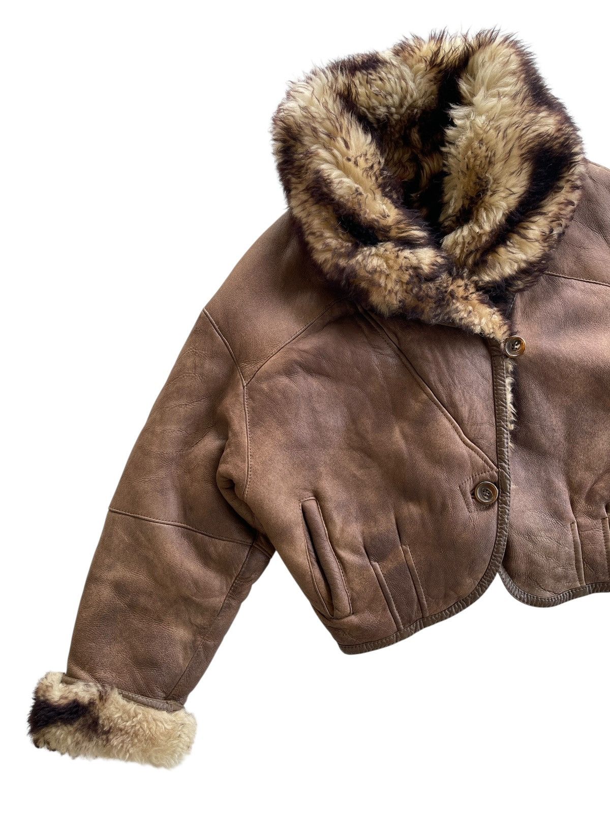 Vintage Vintage Sheepskin Real Fur Waist Jacket Size US M / EU 48-50 / 2 - 14 Thumbnail