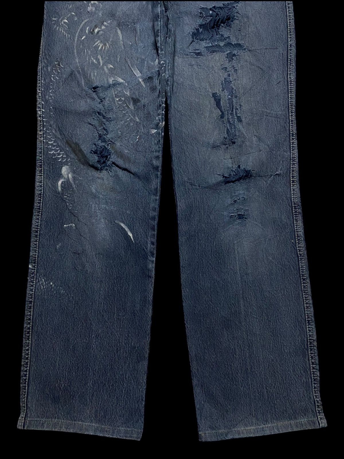 Japanese Brand Vintage Japanese Brands Santafe Dragon Distressed Jeans Size US 32 / EU 48 - 5 Thumbnail