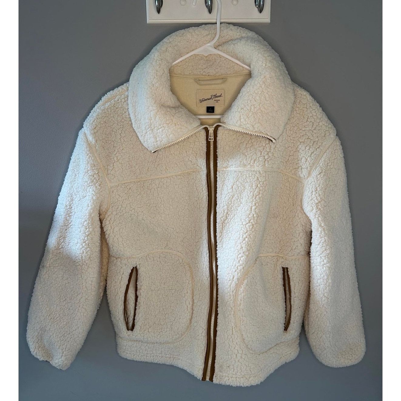 Other Universal Threads Sherpa Anorak Jacket White Women's Size S Size S / US 4 / IT 40 - 4 Thumbnail