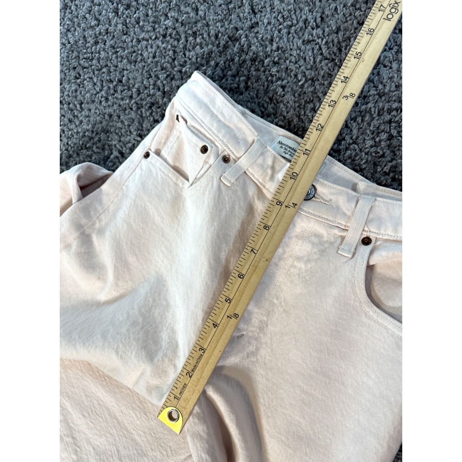 Abercrombie & Fitch Abercrombie & Fitch Jeans The 90s Relaxed Women 27x28 High Rise Salmon Pink Wide-Leg 27 90s Womens Pink Jeans Size 27" / US 4 / IT 40 - 5 Thumbnail