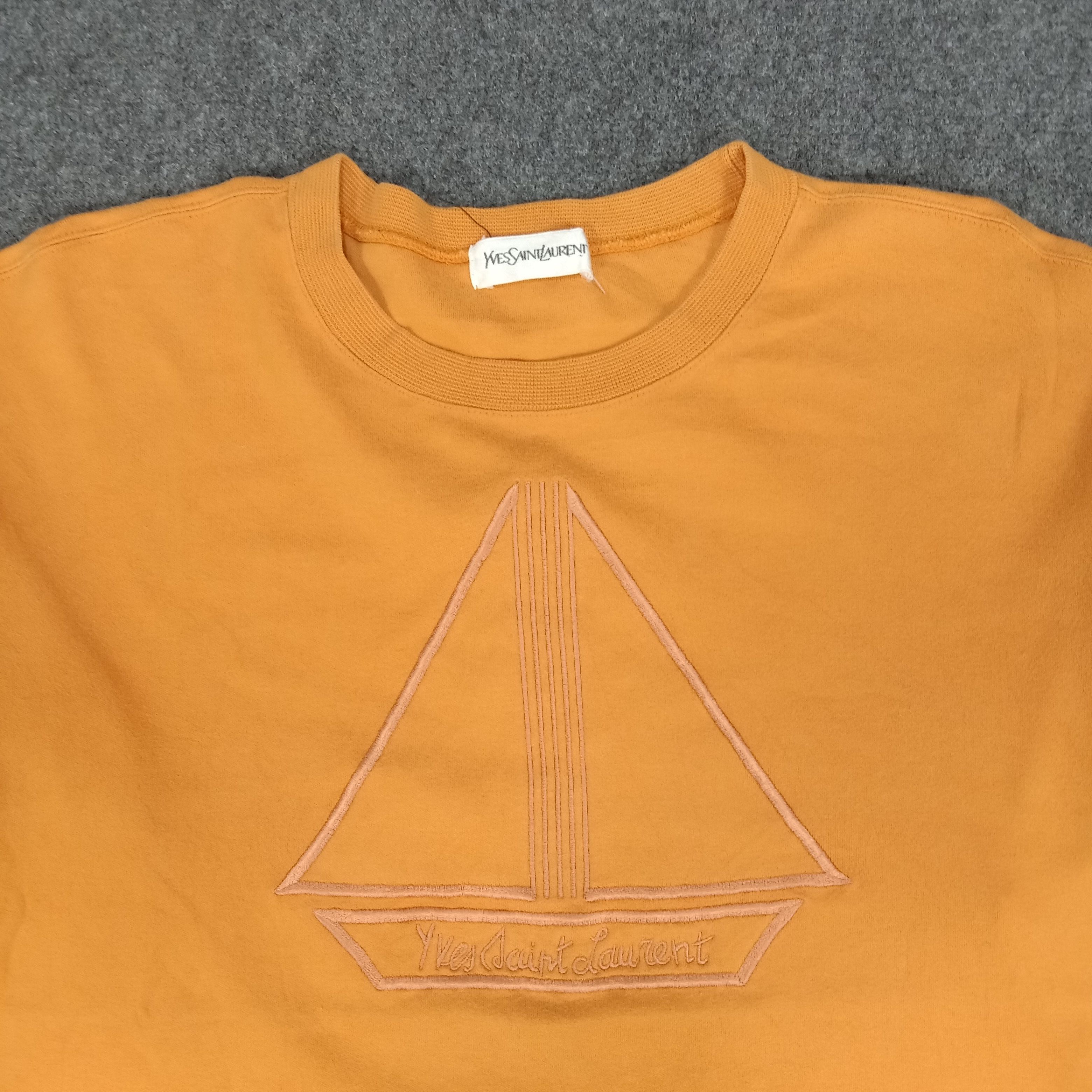 Vintage × Yves Saint Laurent Yves Saint Laurent Embroidery Ship Art Tshirt Size US L / EU 52-54 / 3 - 2 Thumbnail