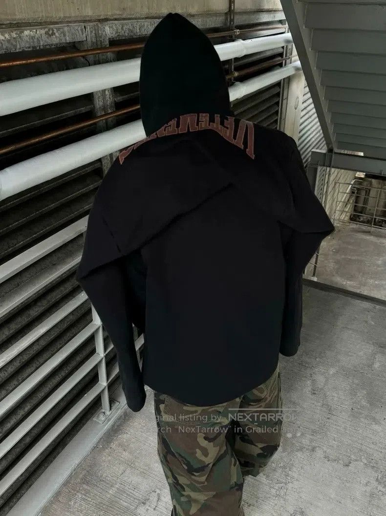 Vetements Vetements Asymmetric Black Cut-Out Hoodie Size US XS / EU 42 / 0 - 5 Thumbnail