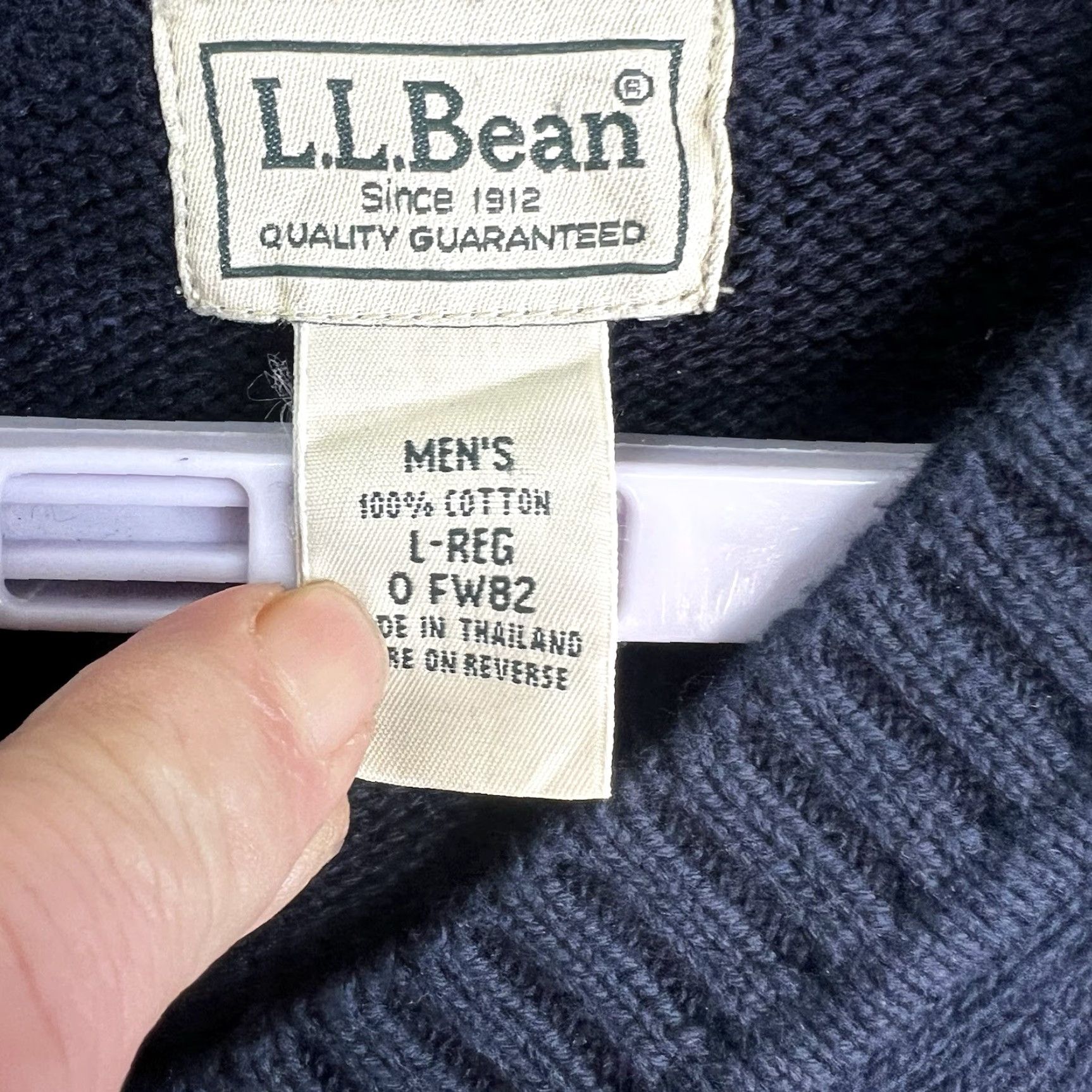 Vintage VINTAGE L.L. Bean Men’s Pullover Sweater XL Blue Heavyweight Knit Casual Size US XL / EU 56 / 4 - 4 Thumbnail