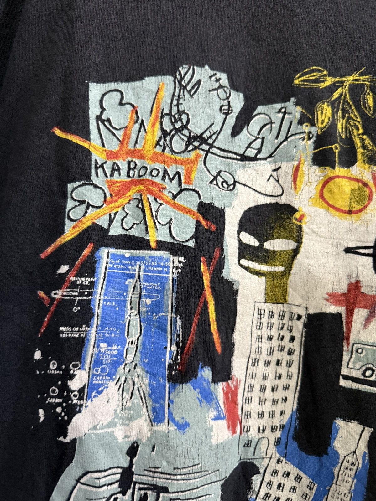 Fruit Of The Loom × Jean-Michel Basquiat × Vintage Rare Vintage Jean Michel Basquiat Art Faded Tee Size US M / EU 48-50 / 2 - 4 Thumbnail