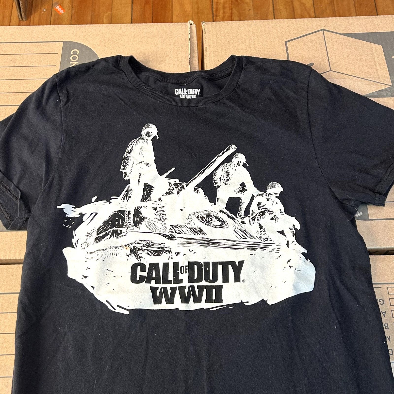 Vintage Modern COD WW2 Black T-Shirt Medium Size US M / EU 48-50 / 2 - 3 Thumbnail
