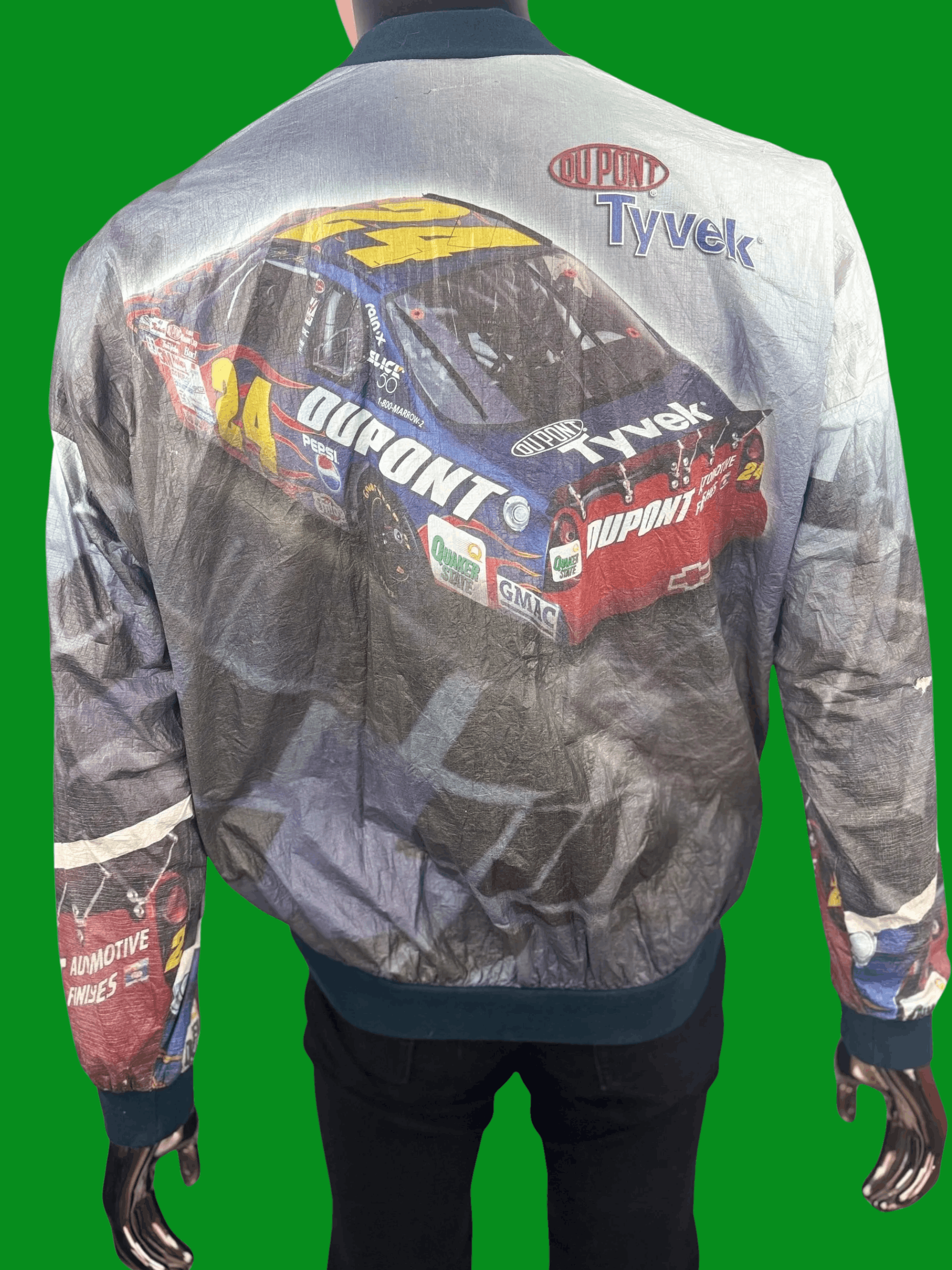 NASCAR VTG 90s Jeff Gordon DuPont NASCAR Tyvek by Leslie Jordan 24 Size US XL / EU 56 / 4 - 7 Thumbnail