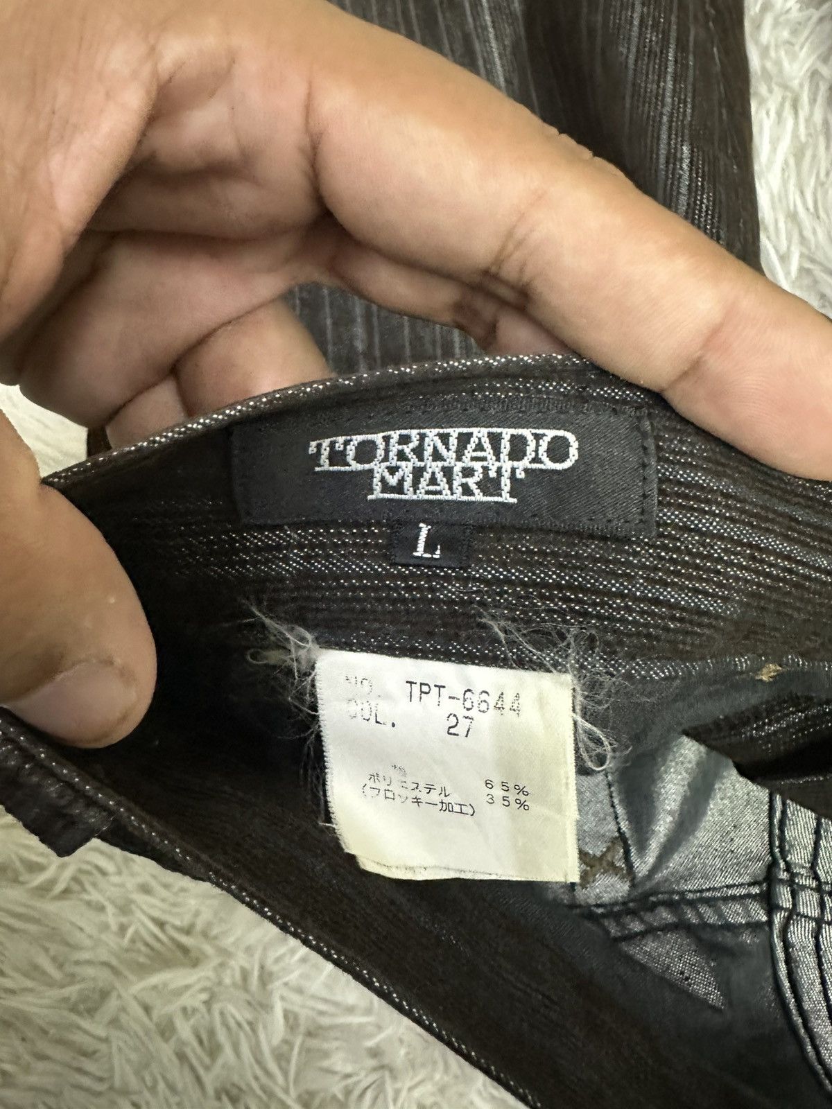 Tornado Mart 💥rare💥 TORNADO MART stripe flare punk jeans Size US 31 - 3 Thumbnail