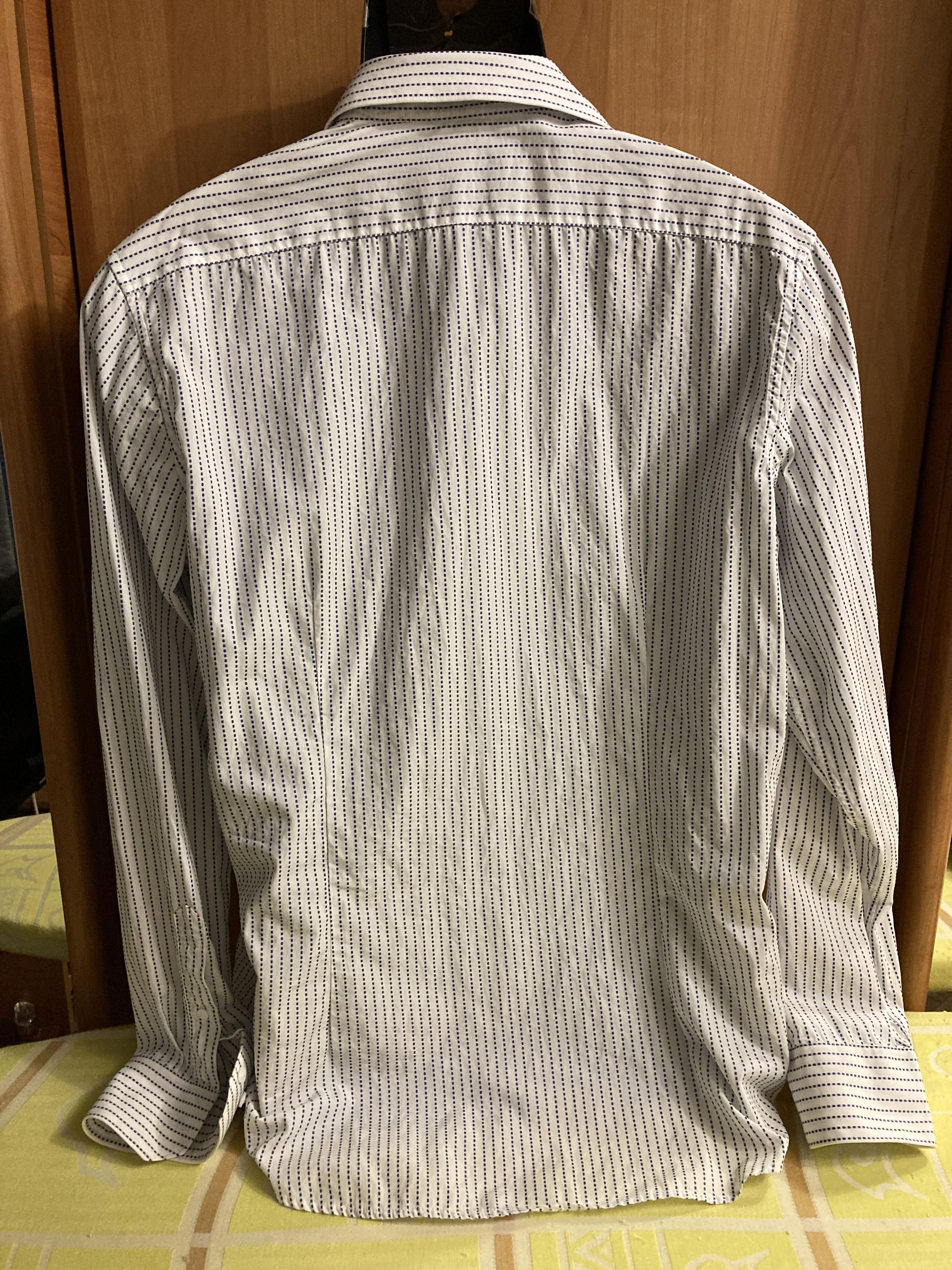 De Fursac Vintage De Fursac Designer Long Sleeve Blue Striped Shirt Size US XL / EU 56 / 4 - 3 Thumbnail