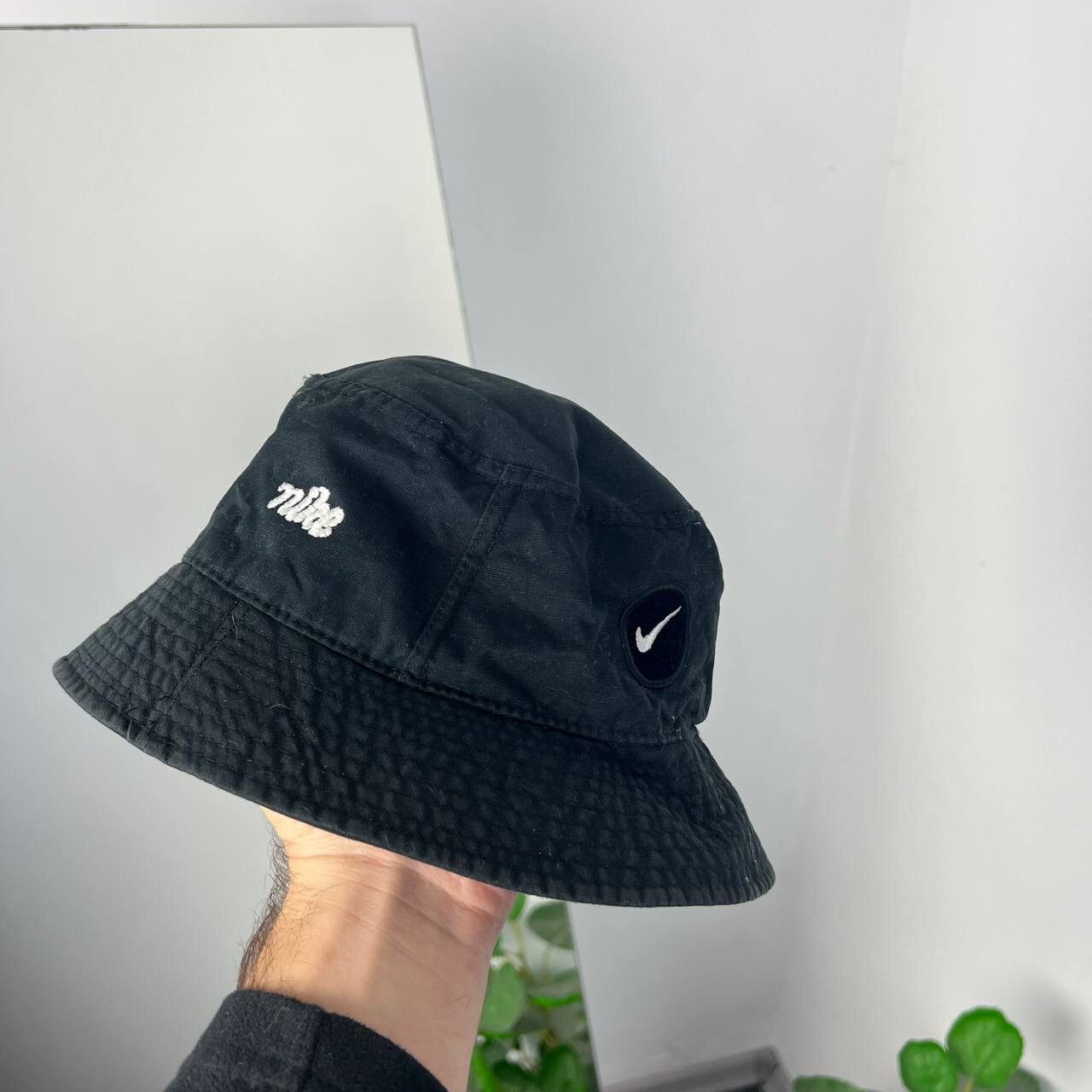 Nike Nike Black Cap Swoosh Y2k Panama Drill Size ONE SIZE - 1 Thumbnail