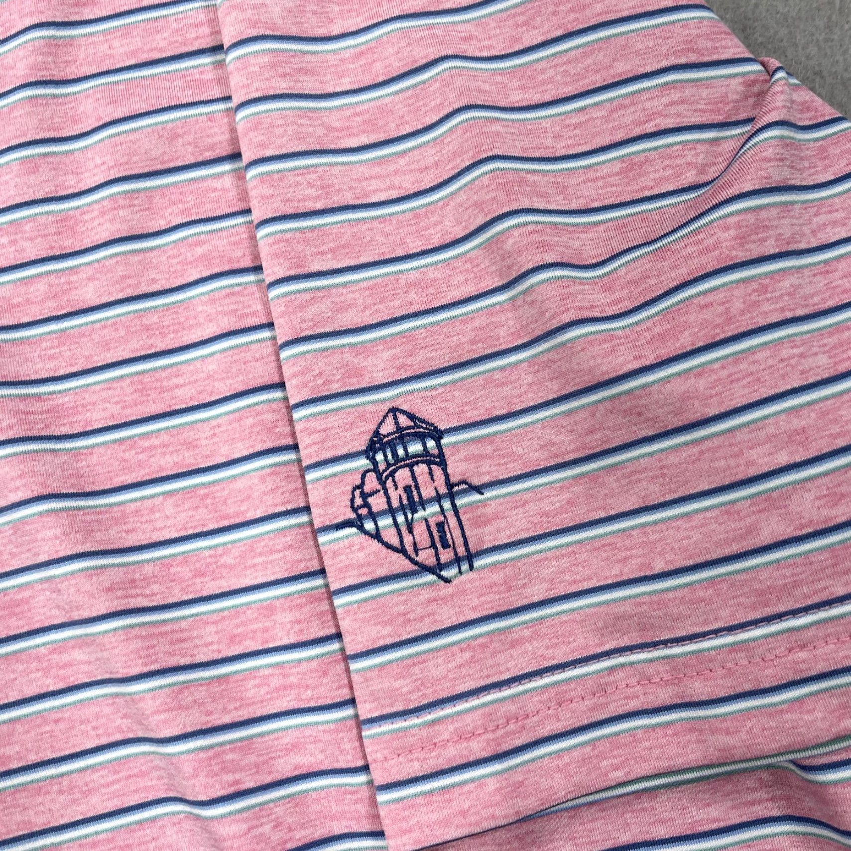 johnnie-O johnnie-O Biltmore Polo Shirt Mens M Pink Striped Golf Polo Shirt Size US M / EU 48-50 / 2 - 4 Thumbnail