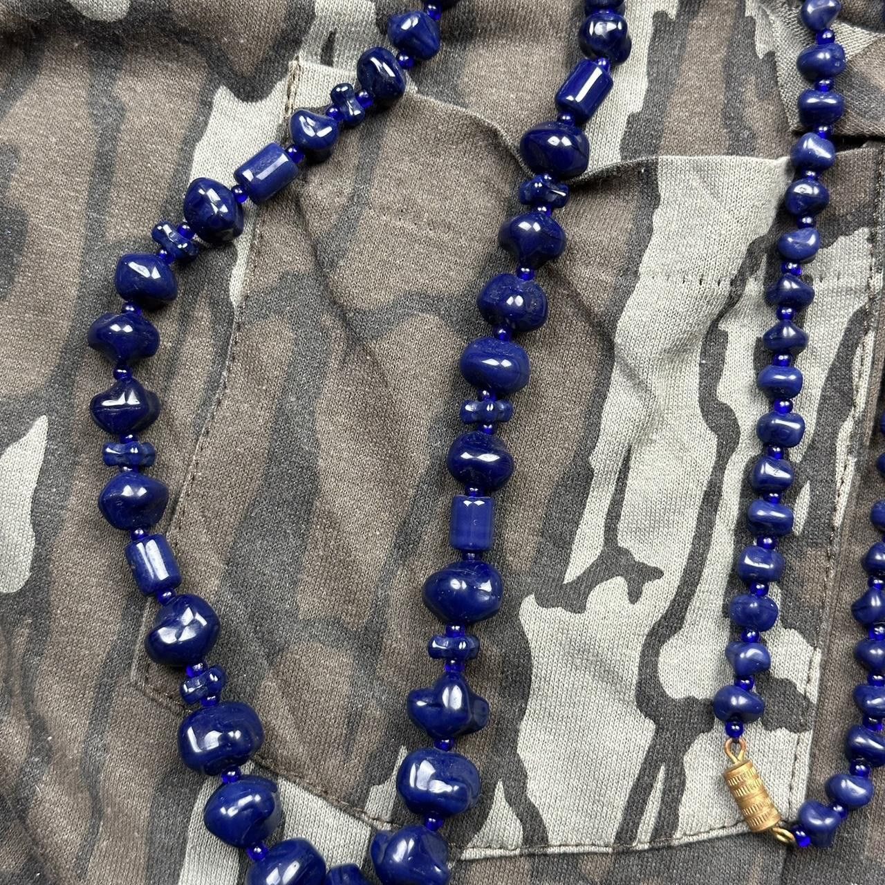 Jewelry Long Blue Chunky Beaded Necklace Size ONE SIZE - 6 Thumbnail