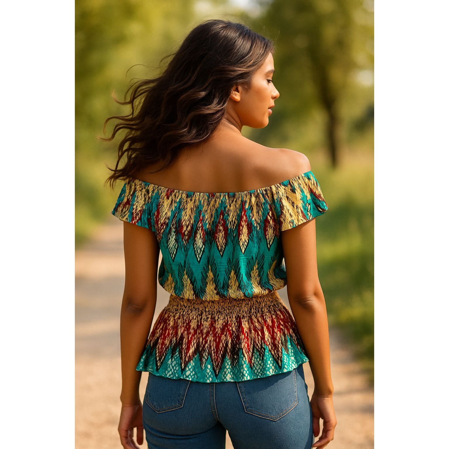 Other ACE Fashion Boho Peasant Blouse Festival Top Colorful Smocke Size XXL / US 16-18 / IT 52-54 - 4 Thumbnail