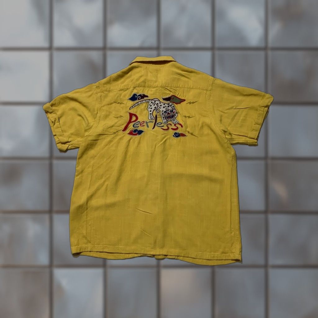 Visvim VINTAGE Visvim Japan Irving Peerless Japanese Tiger Embroidered Loop Collar Camp Shirt S/S Size US S / EU 44-46 / 1 - 1 Thumbnail