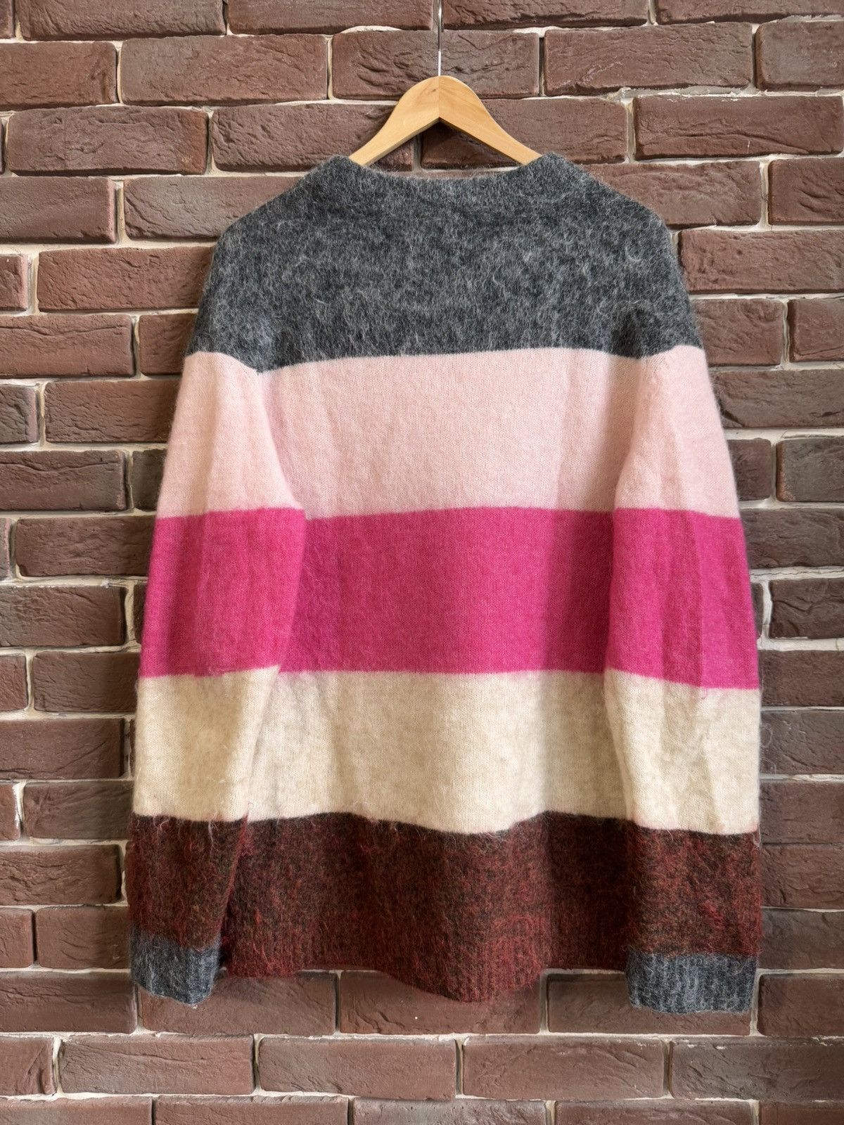 Acne Studios Acne Studios Designer Fuzzy Wool Knit Sweater Striped Size US M / EU 48-50 / 2 - 2 Thumbnail