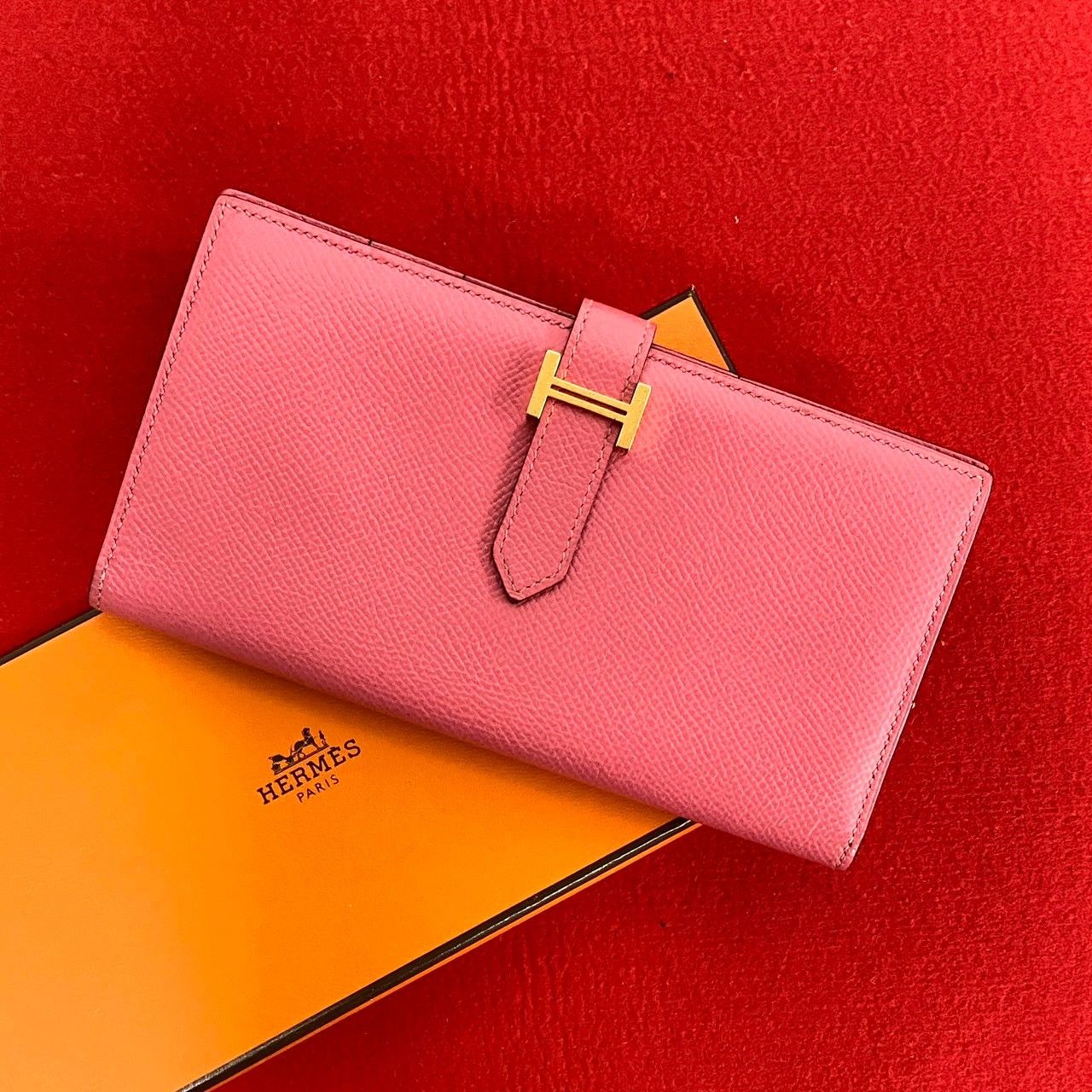 Hermes Hermes Hermes Bearn Soufflet Epsom long wallet Leather Long Wallet A DUTY FREE for USA Size ONE SIZE - 1 Thumbnail