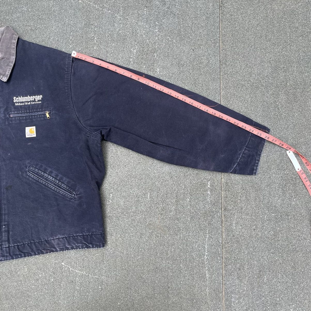 Vintage Carhartt Detroit Jacket J97 Navy Dark Blue Size XL