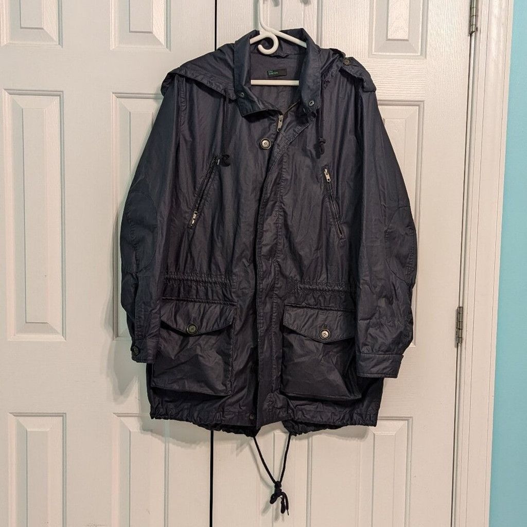 Benetton Men's Stile Benetton Jacket, L, Dark Blue Size L / US 10 / IT 46 - 1 Thumbnail