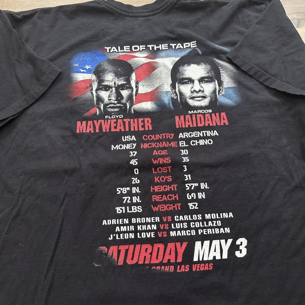 Alstyle Floyd Mayweather vs Marcos Maidana Boxing Promo Graphic Tee Size US L / EU 52-54 / 3 - 8 Thumbnail
