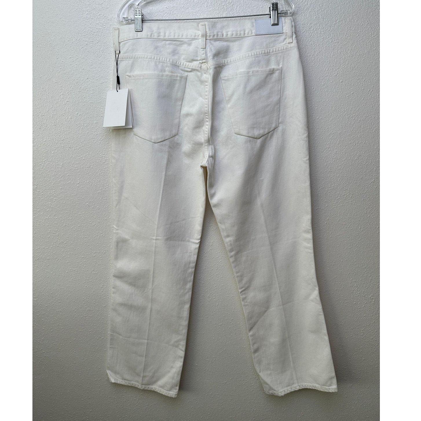 GOLDSIGN NWT Goldsign The A Jean Pressed Pearl Ivory Jeans 32 Size 32" / US 10 / IT 46 - 4 Thumbnail