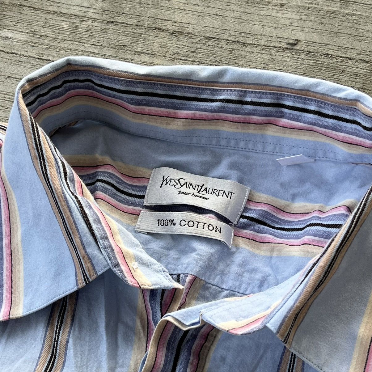 Yves Saint Laurent Ysl Yves Saint Lauren Vintage rare Shirt Button ups Hawaii Size US XL / EU 56 / 4 - 4 Thumbnail