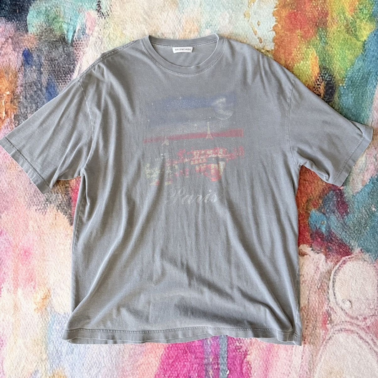 Balenciaga Paris Night Graphic T-Shirt S