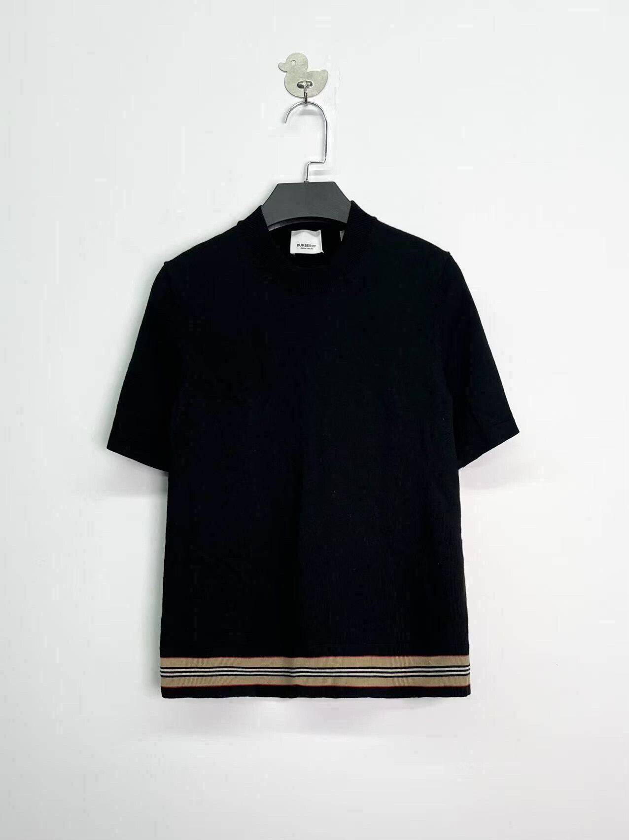 Burberry Burberry Black Short Sleeve Knit Top Size XS / US 0-2 / IT 36-38 - 1 Thumbnail