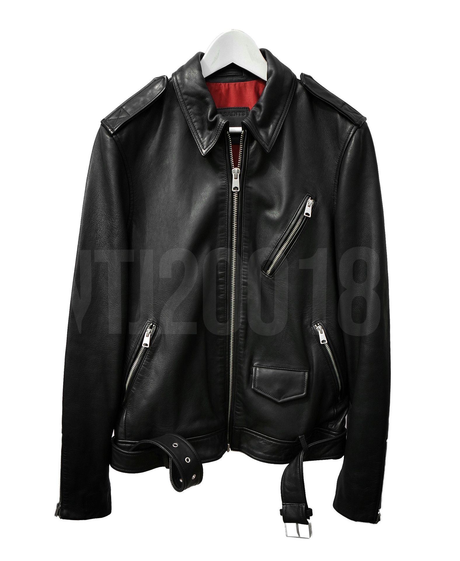 Allsaints All Saints Men's Leather Zip Biker Jacket Size US S / EU 44-46 / 1 - 1 Thumbnail
