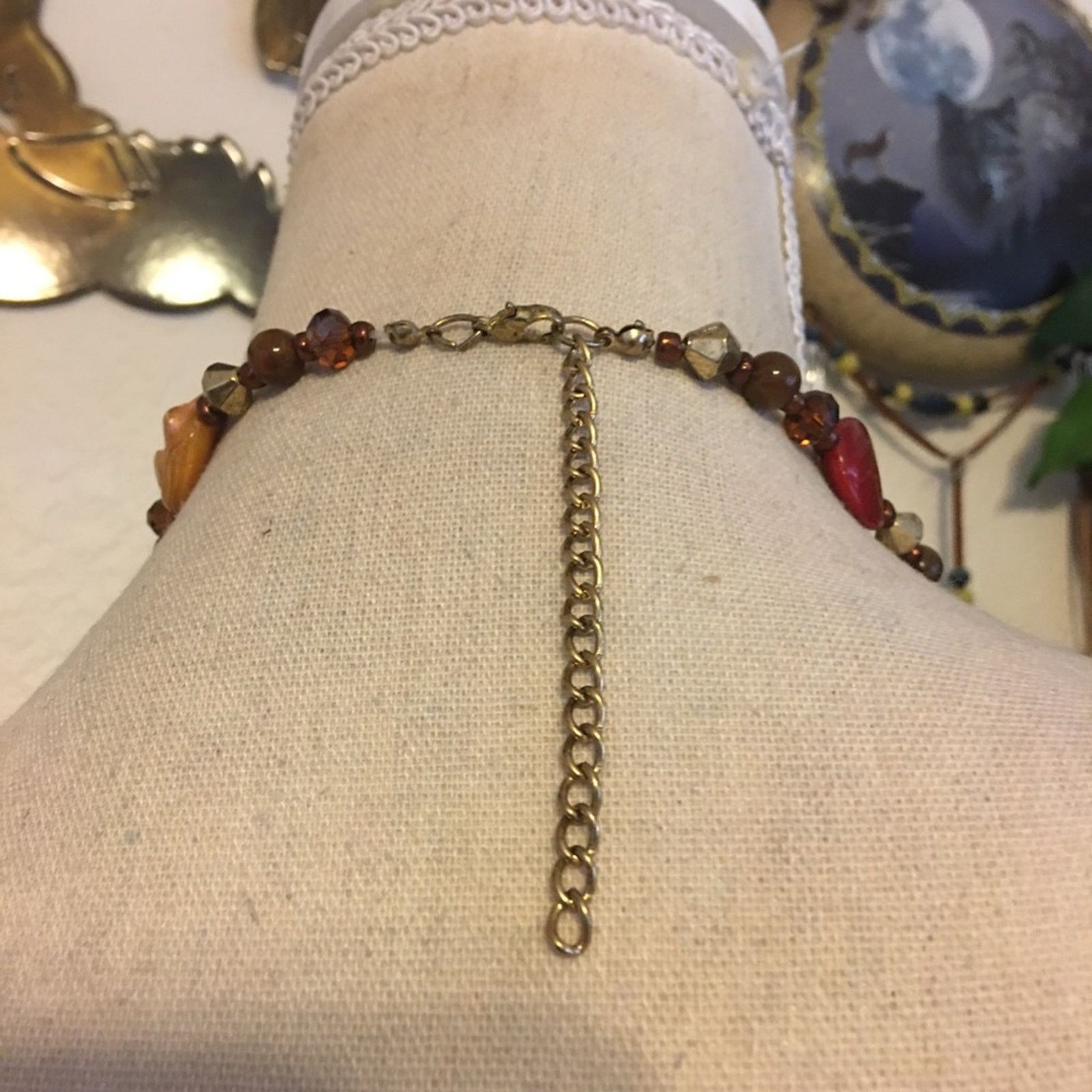 Vintage Vintage fall tone painted natural shell necklace Size ONE SIZE - 5 Thumbnail