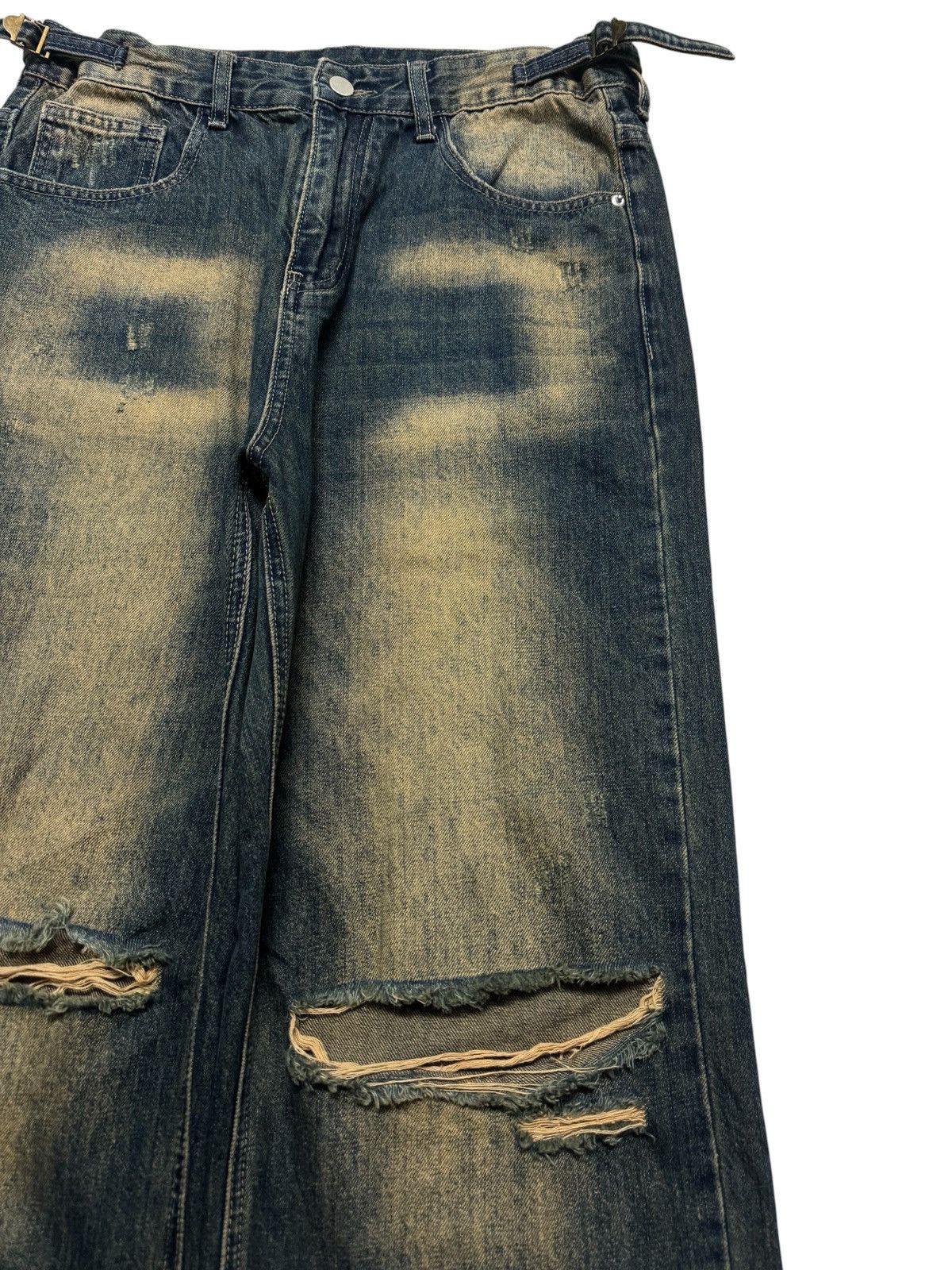 Kapital BALENCIAGA THRASHED BAGGY MUDMAX DISTRESS BY JAPANESE JEANS Size US 31 - 6 Thumbnail