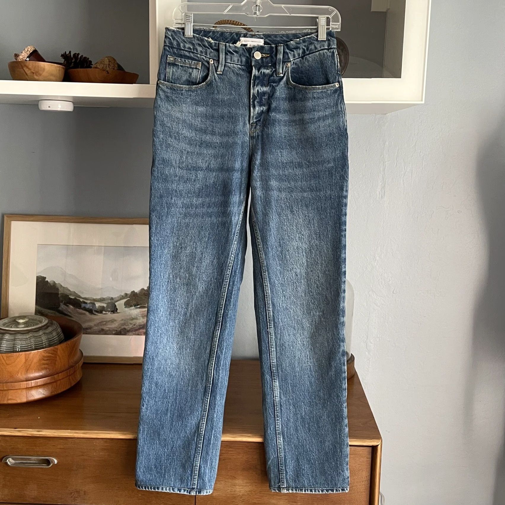 Good American **Good American 90s Icon Blue Straight Jeans Size 26** User: Good American 90s Icon Blue Straight Jeans Size 26 Size 26" / US 2 / IT 38 - 3 Thumbnail