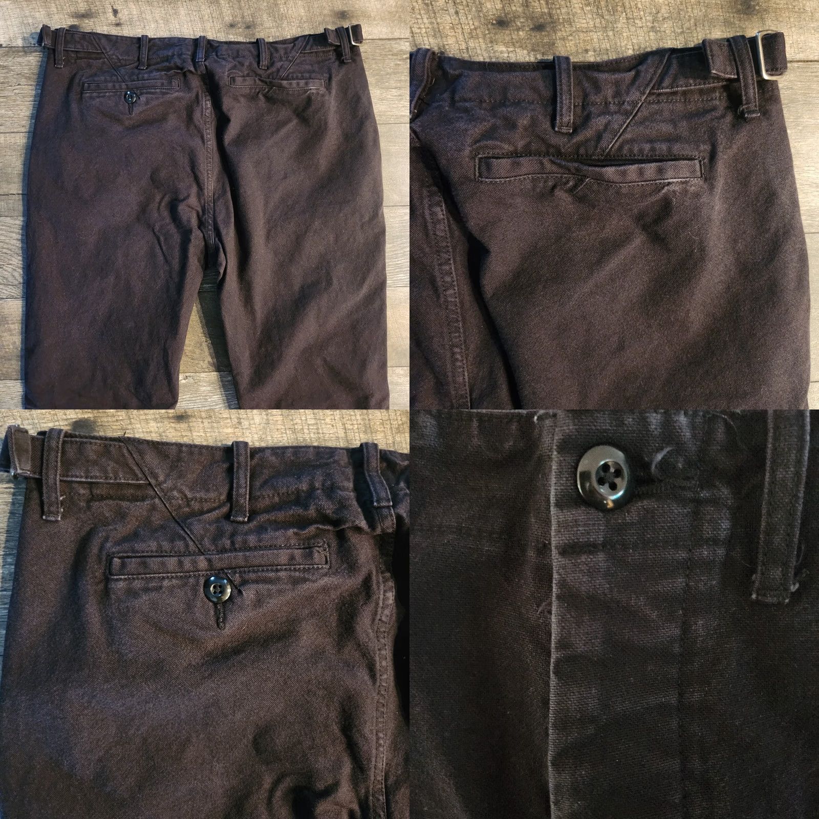 Flint And Tinder Flint and Tinder Jeans Mens 34x32 Black Straight Leg Button Fly Denim USA Made Size US 34 / EU 50 - 8 Thumbnail
