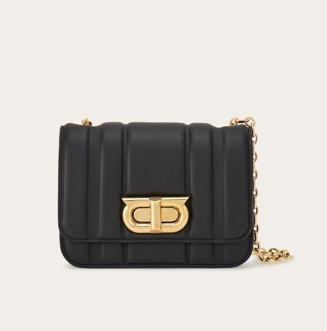 Salvatore Ferragamo o1s1rm0924 Size: OS / Embosse Leather Mini Bag in Black Size ONE SIZE - 1 Thumbnail