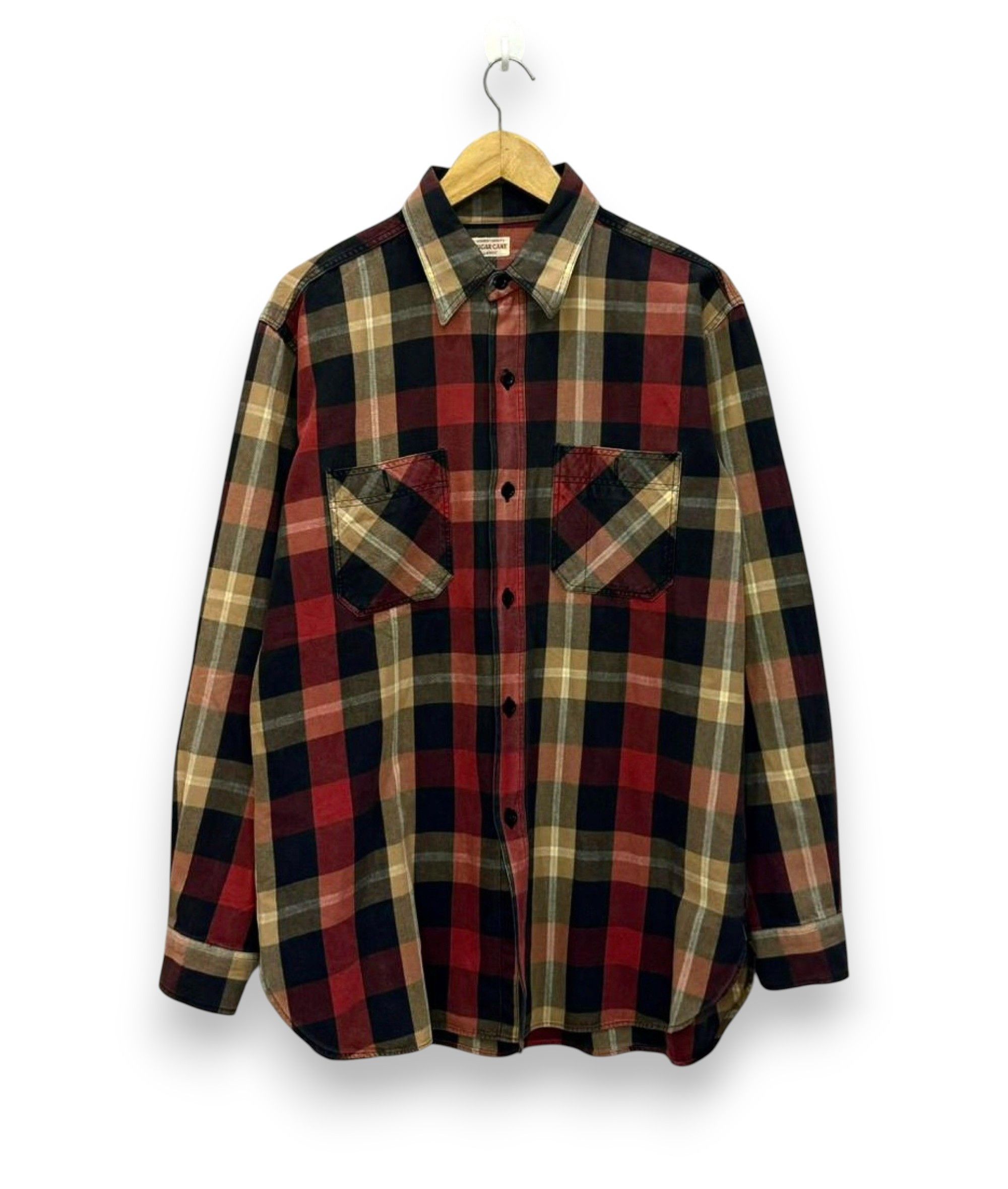 Sugar Cane Vintage Sugar Cane Japan Flannel Plaid Shirt Size US L / EU 52-54 / 3 - 1 Thumbnail