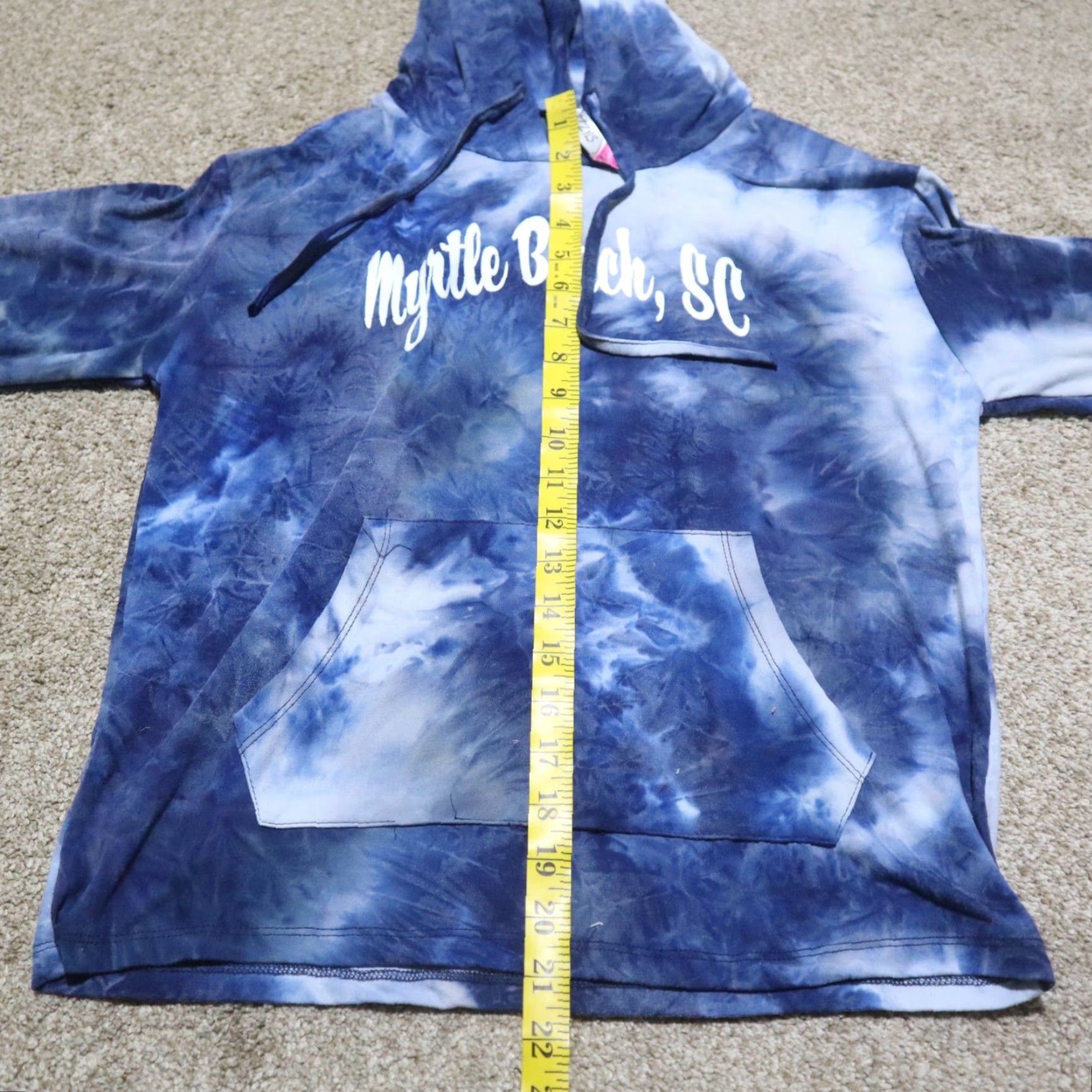 Vintage Myrtle Beach SC South Carolina Pullover Lightweight Hoodie Shirt XL Blue Logo Embroidered Classic College Sports Outdoor Women Size XL / US 12-14 / IT 48-50 - 5 Thumbnail