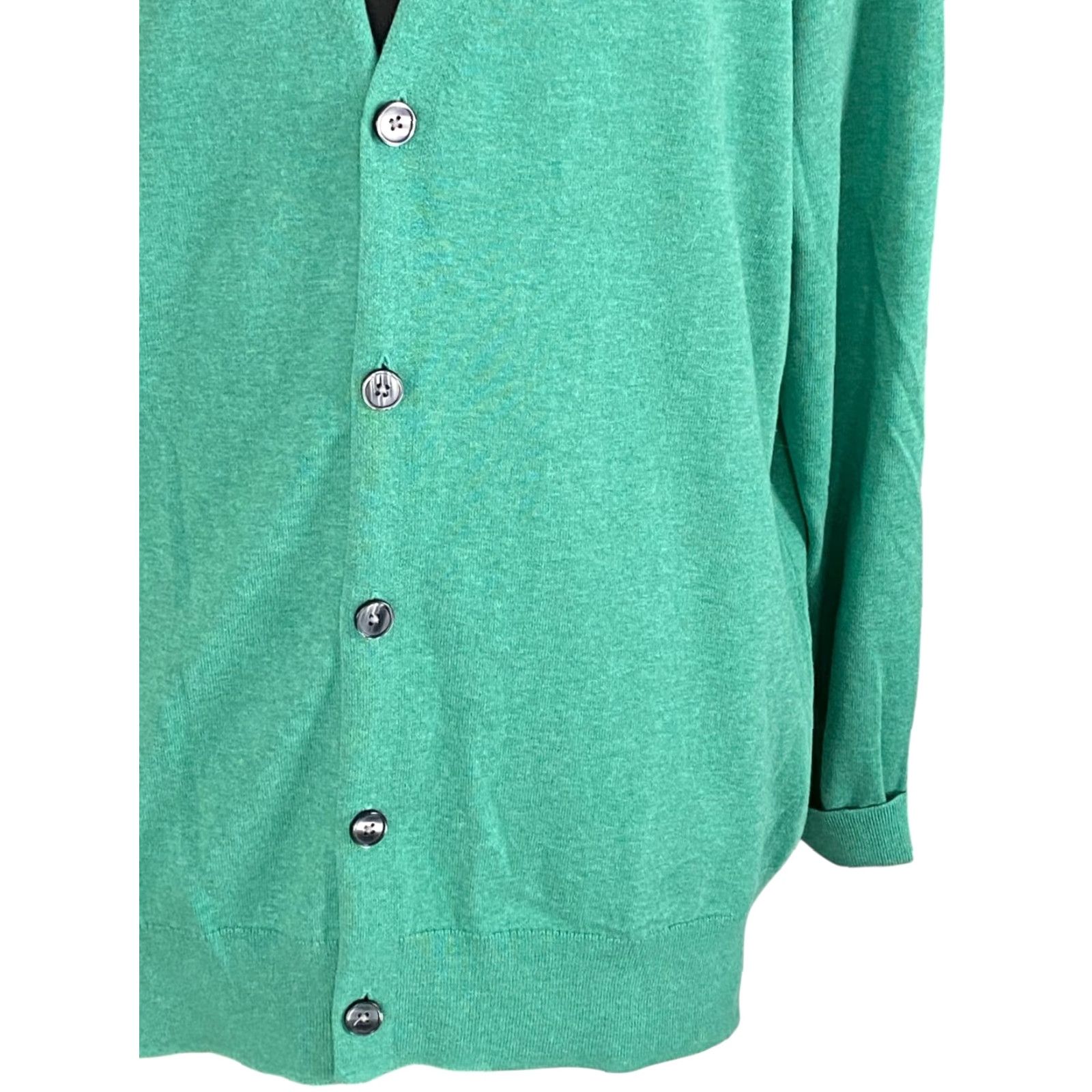 Brooks Brothers Brooks Brothers Cardigan 100% Combed Cotton Green 5-Button Sweater Size XL Size US XL / EU 56 / 4 - 3 Thumbnail