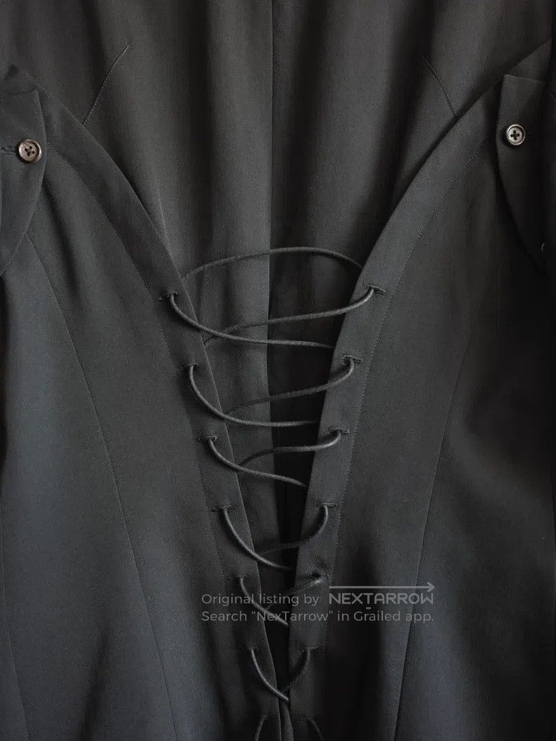 Yohji Yamamoto Yohji Yamamoto Drawstring Deconstructed Vertical Jacket Size US M / EU 48-50 / 2 - 3 Thumbnail