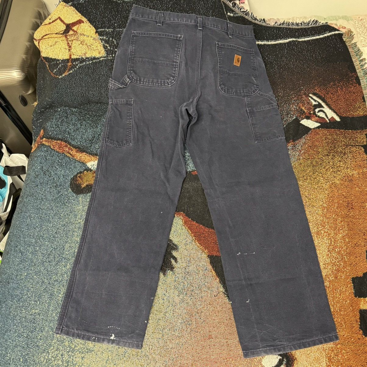 Carhartt × Vintage VITNAGE CARHARTT UTILITY WORK PANT NAVY BLUE Size US 34 / EU 50 - 3 Thumbnail