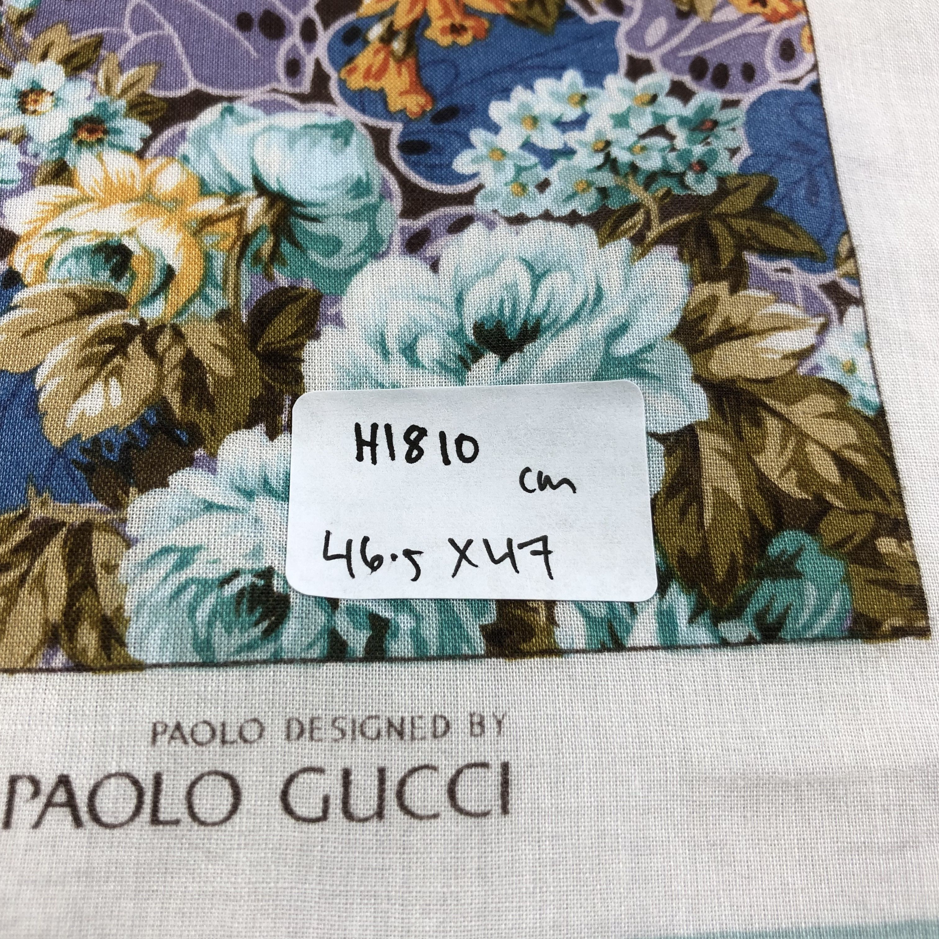 Paolo Gucci Paolo Gucci Floral Handkerchief Neckerchief Bandana H1810 Size ONE SIZE - 5 Thumbnail