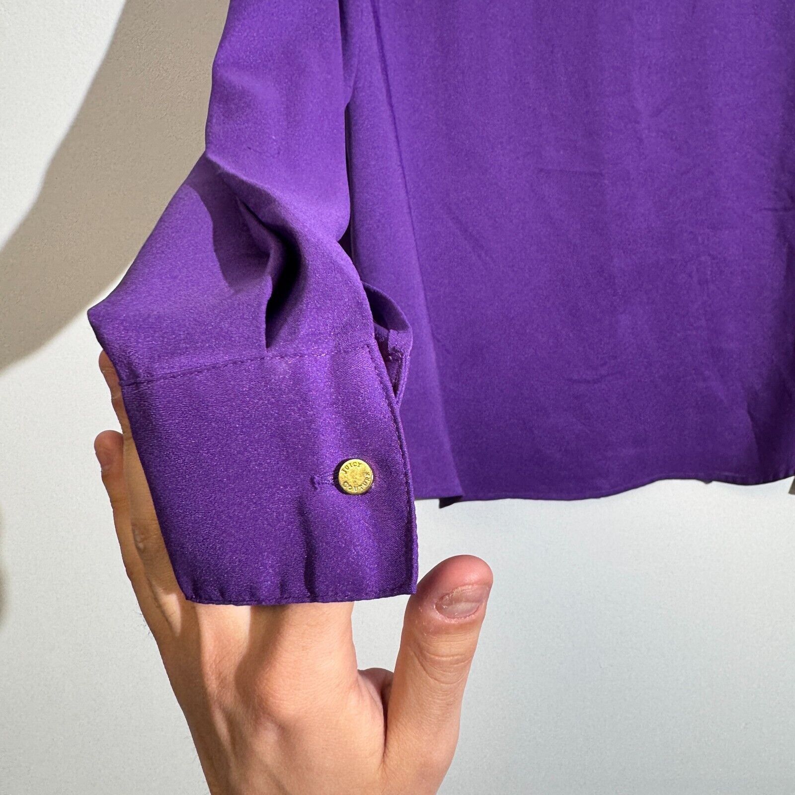 Juicy Couture × Vintage Vintage Juice Couture Purple Polyester Shirt Buton up Size M Size US M / EU 48-50 / 2 - 10 Thumbnail