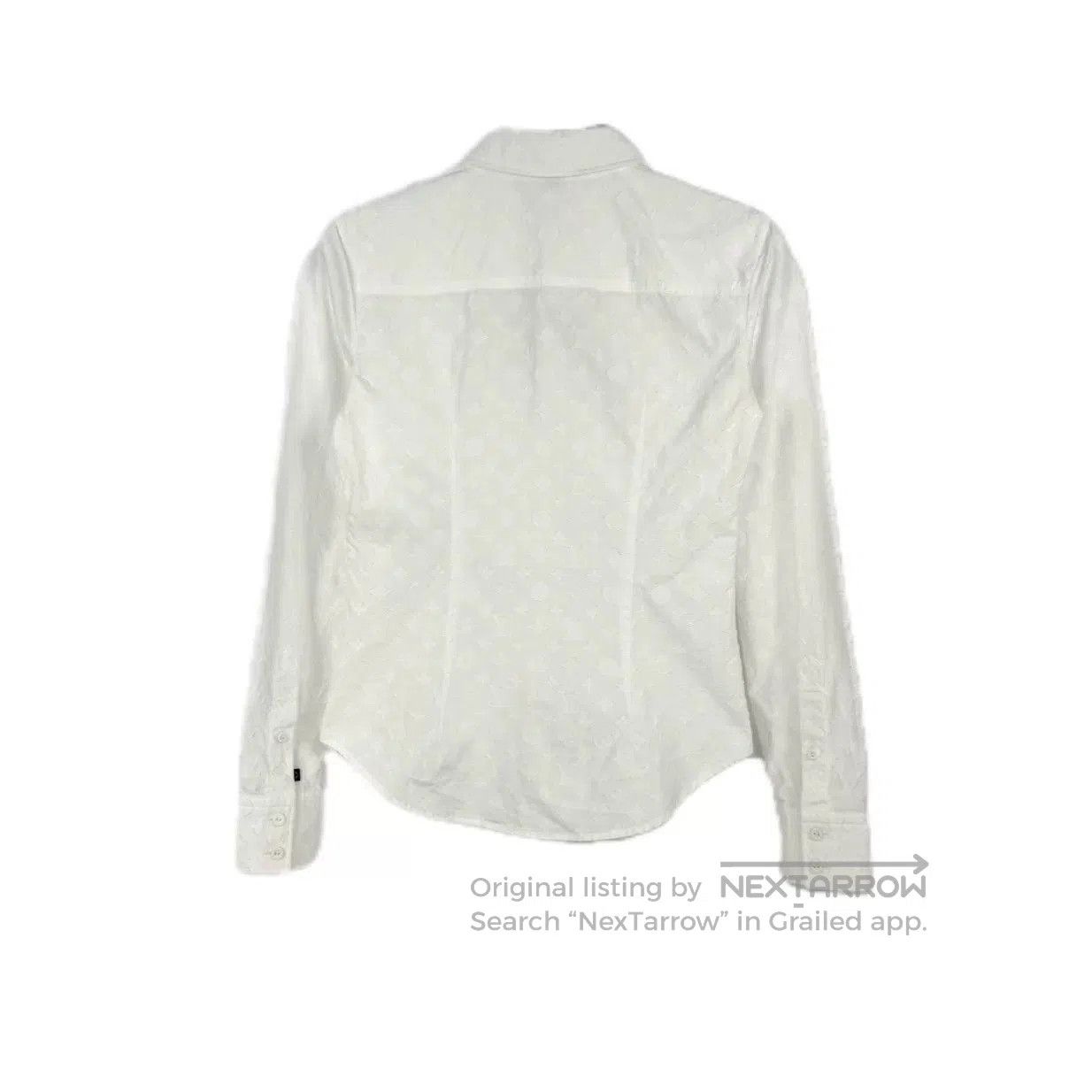 Louis Vuitton LV White Patterned Long Sleeve Shirt. Size US XS / EU 42 / 0 - 2 Thumbnail